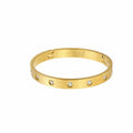 BG808G B.Tiff 8-Stone Bold Gold Bangle Bracelet