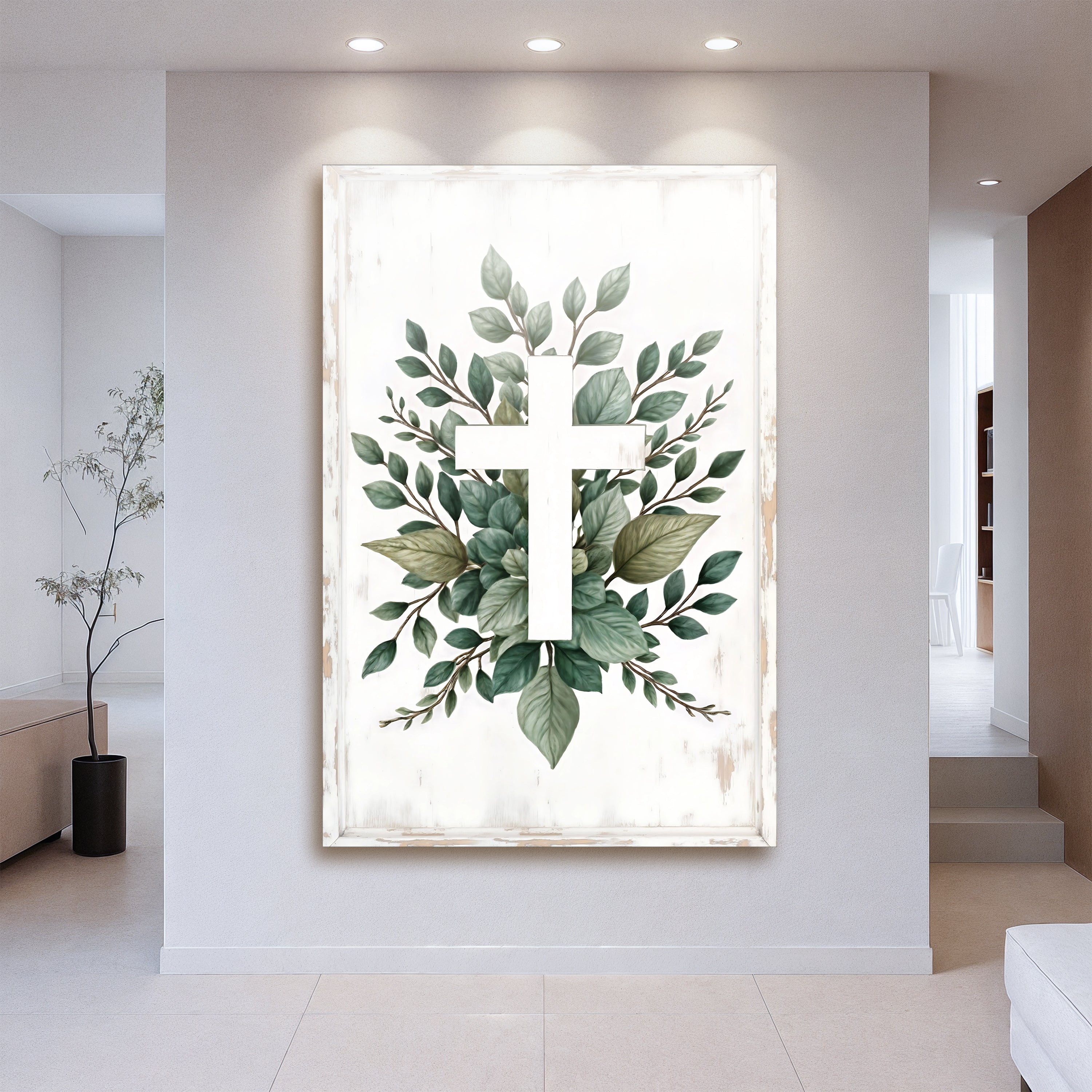 Minimalist Cross Faith Wall Art II