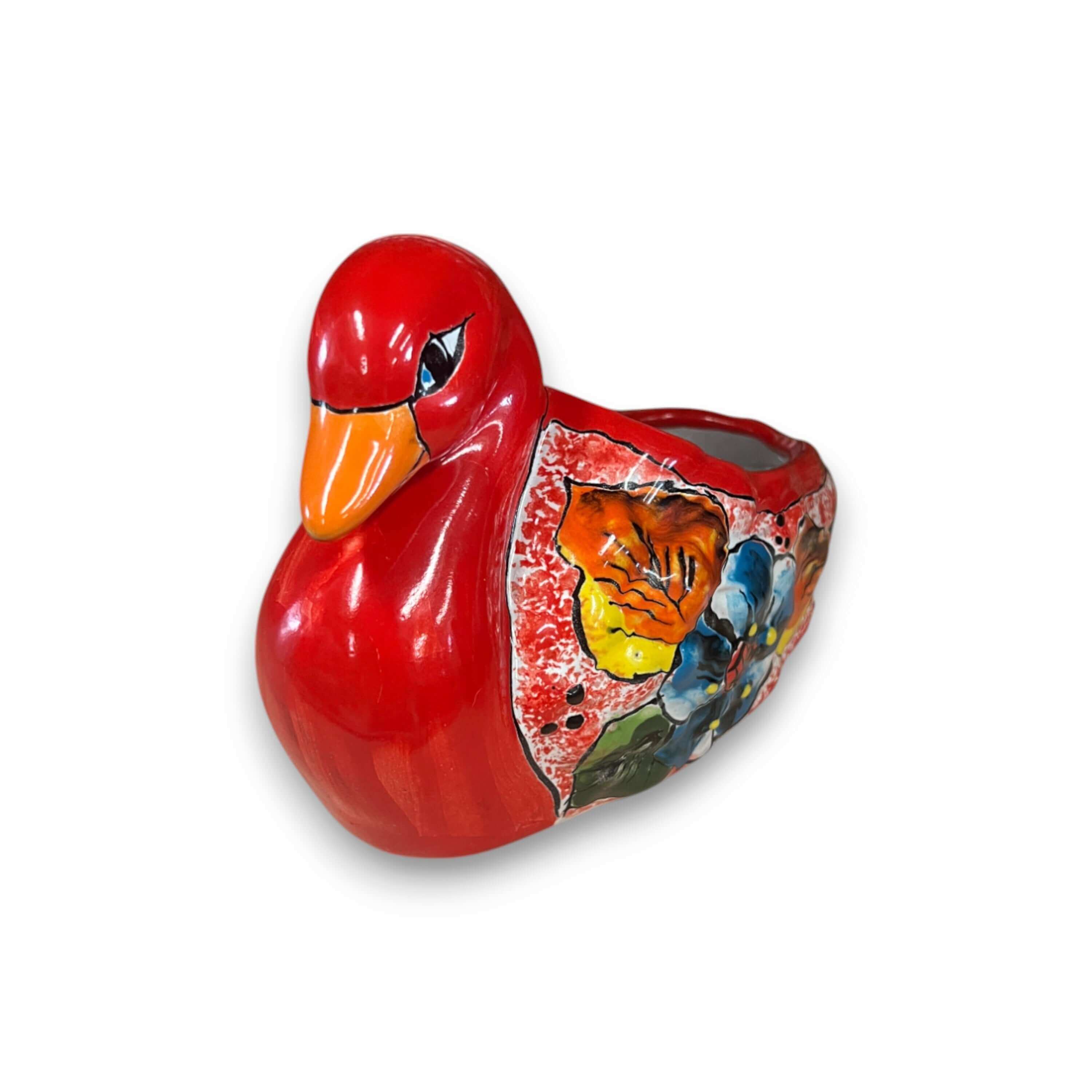 Colorful Talavera Duck Planter | Mexican Succulent Pottery Art