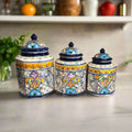 Talavera Canister Set | Colorful Handmade Mexican Kitchen Jars
