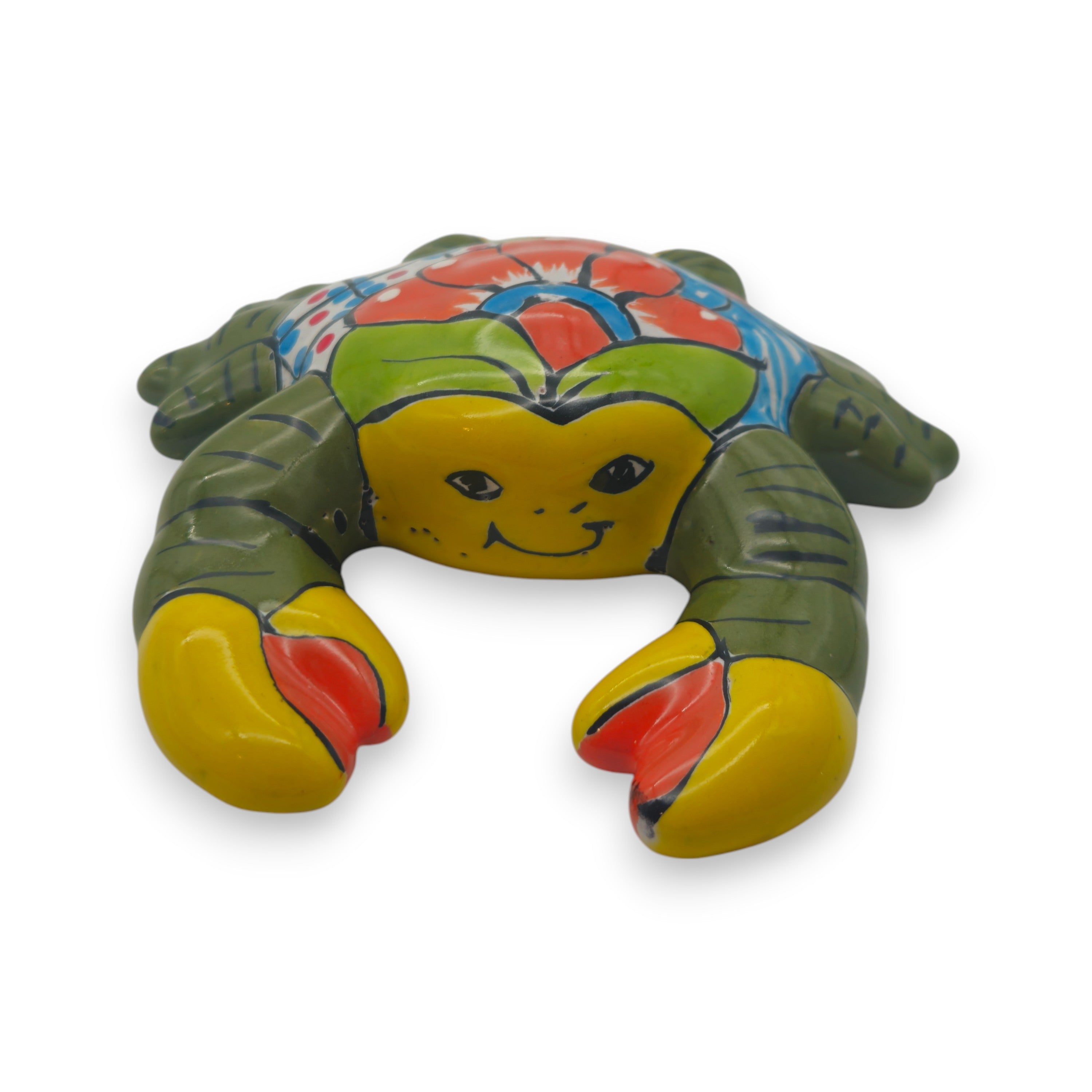 Talavera Crab Sculpture | Vibrant Handmade Mexican Art
