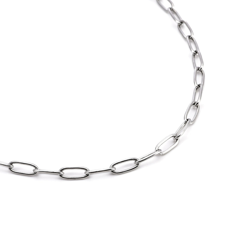 C400W B.Tiff 2 Clasps Oval Paperclip Link Chain Necklace/ 32"