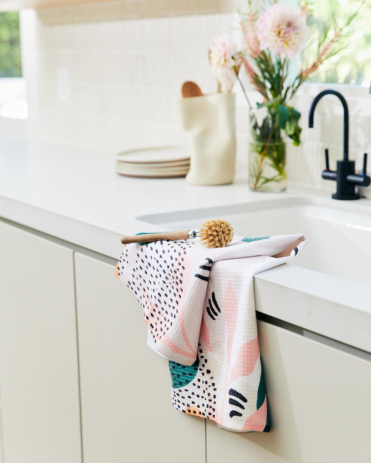 Fir Real Geometry Tea Towel