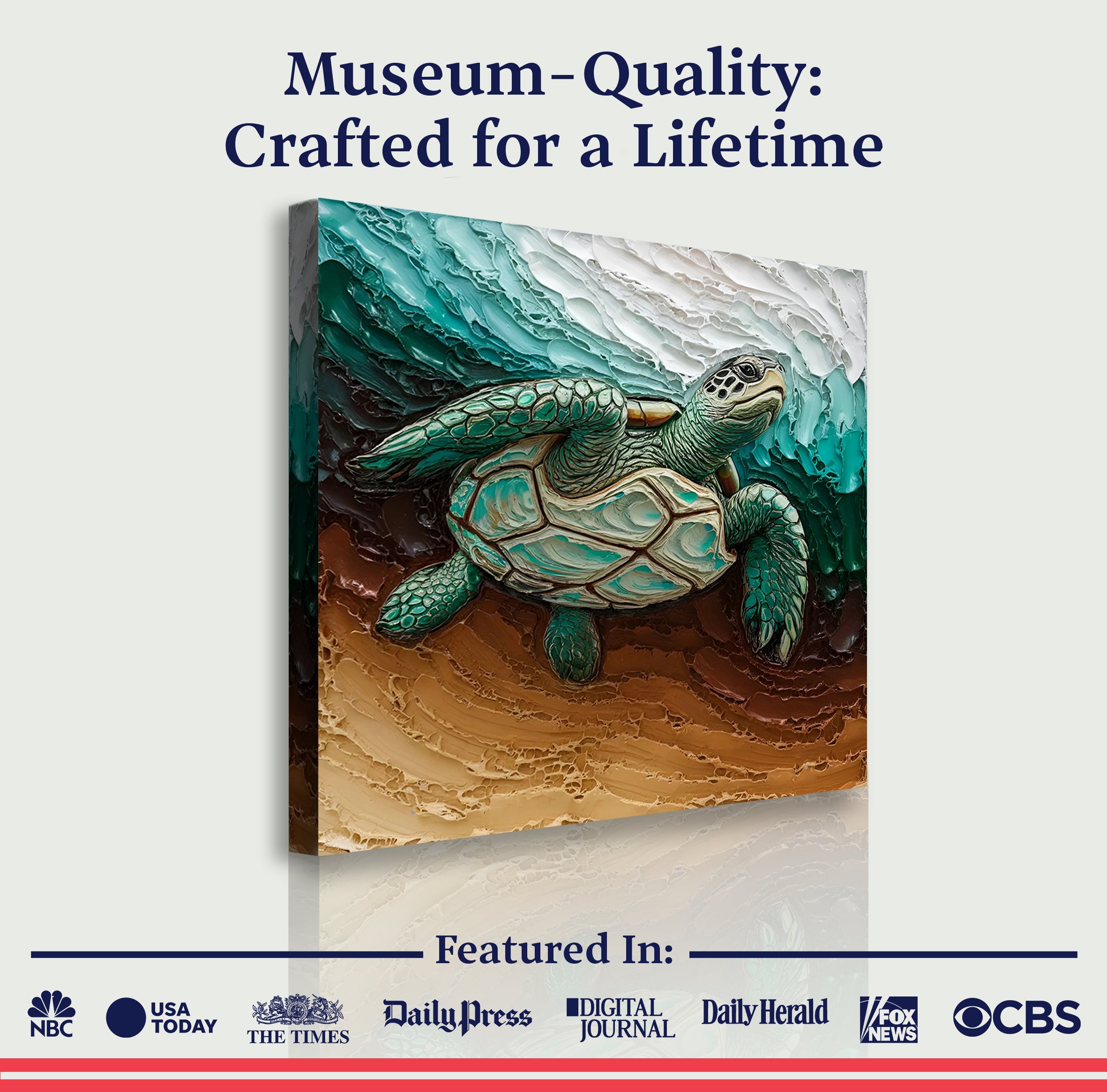 3D Turtle Wall Art