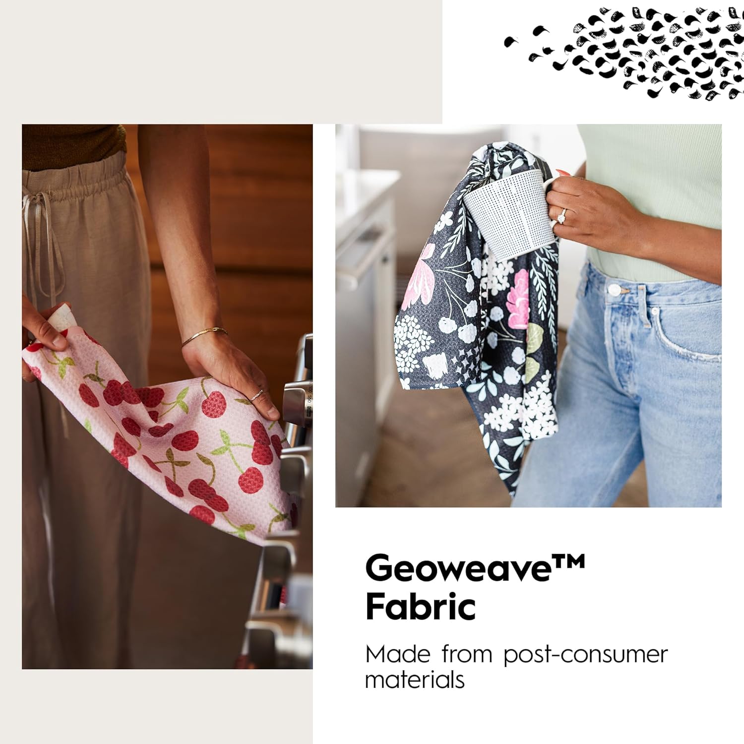 Ribbon & Cheer Geometry Tea Towel