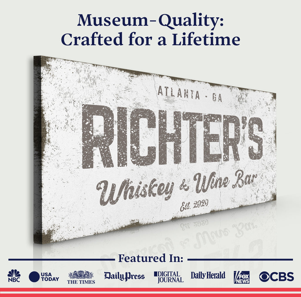 Whiskey And Wine Bar Sign