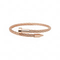 BG004RG B.Tiff Rose Gold Pointe Cable Bangle Bracelet