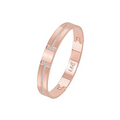 BG107RGP B.Tiff Pavé High Polish Rose Gold Harmony Bangle Bracelet