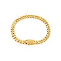 BG138G B.Tiff 8mm Gold Flat Cuban Link Bracelet