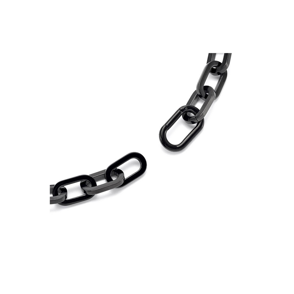 BG200B B.Tiff Black Paperclip Bracelet