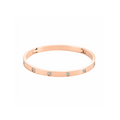 BG308RG B.Tiff 8-Stone Matte Rose Gold Plated Bangle Bracelet