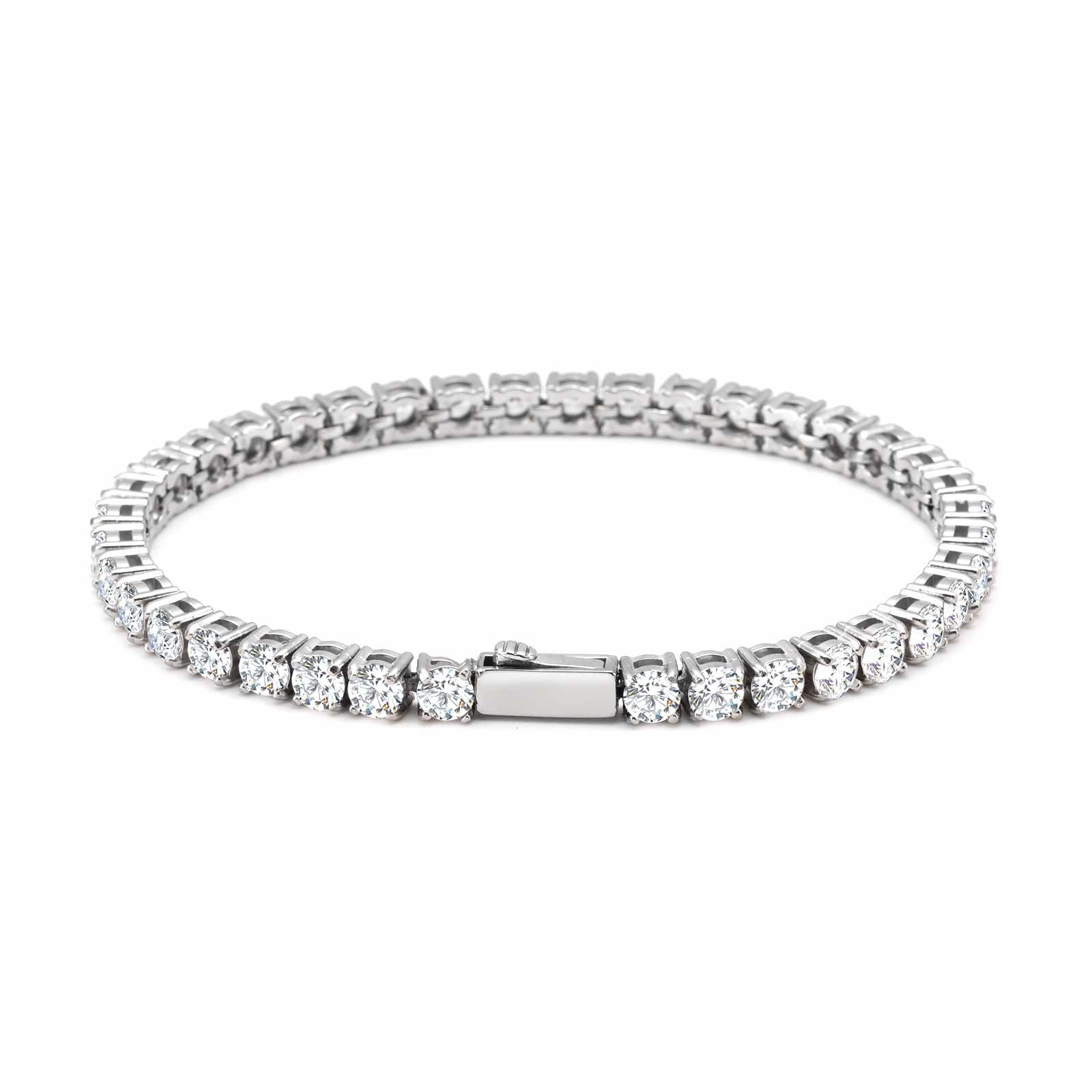 BG400W B.Tiff 4mm Tennis Bracelet