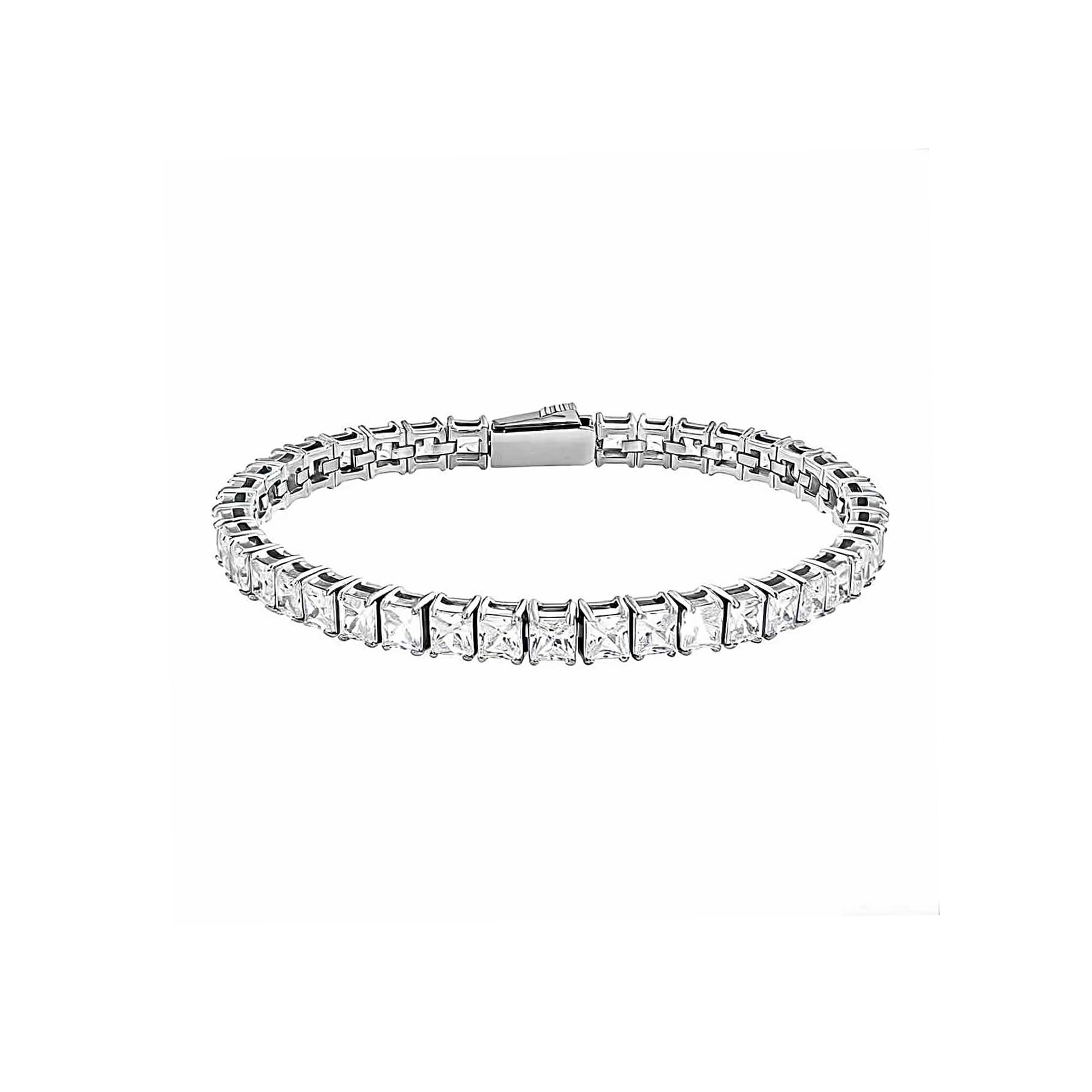BG405W B.Tiff Princess Cut 5mm Tennis Bracelet
