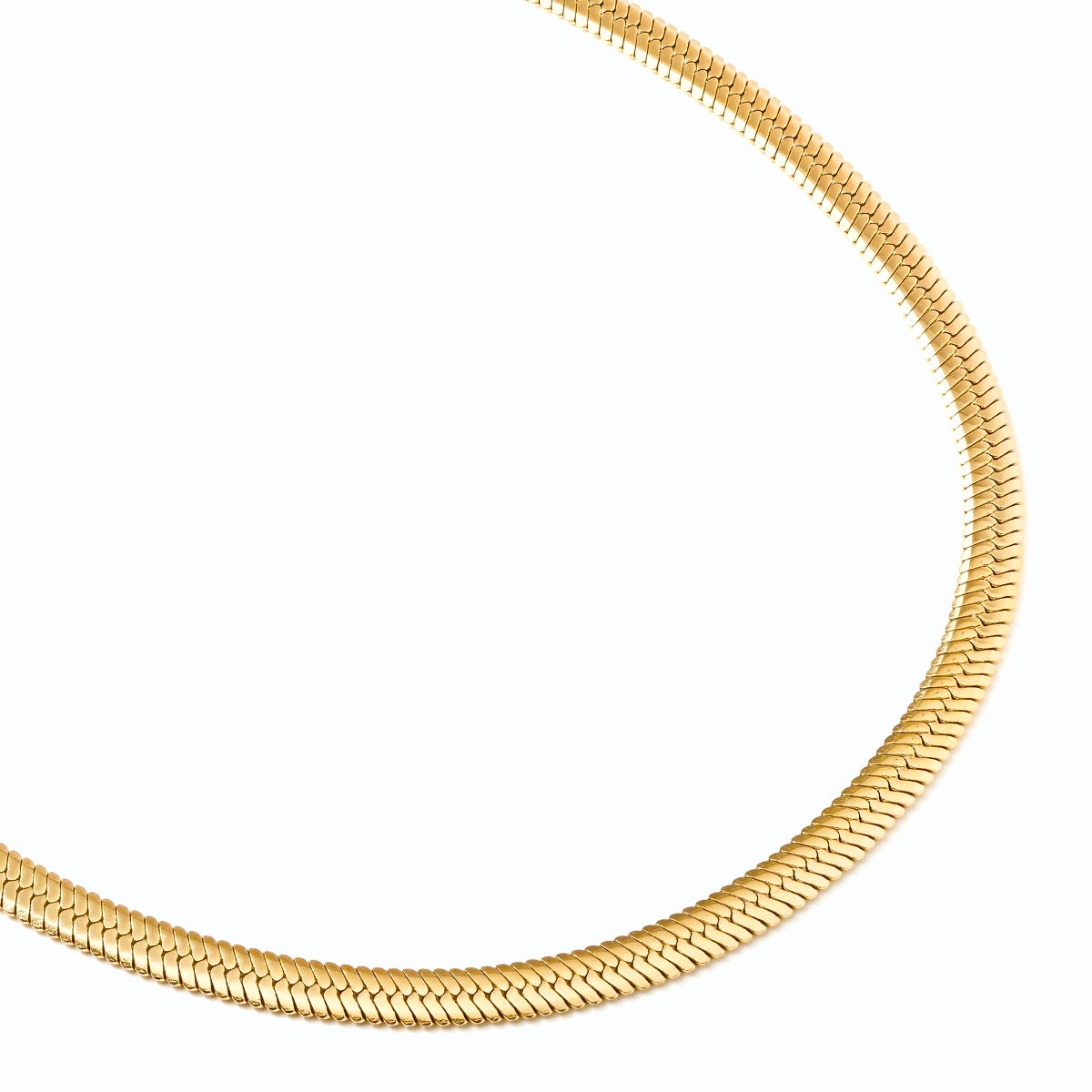 C004G B.Tiff Gold Plated Herringbone Chain Necklace/ 4mm