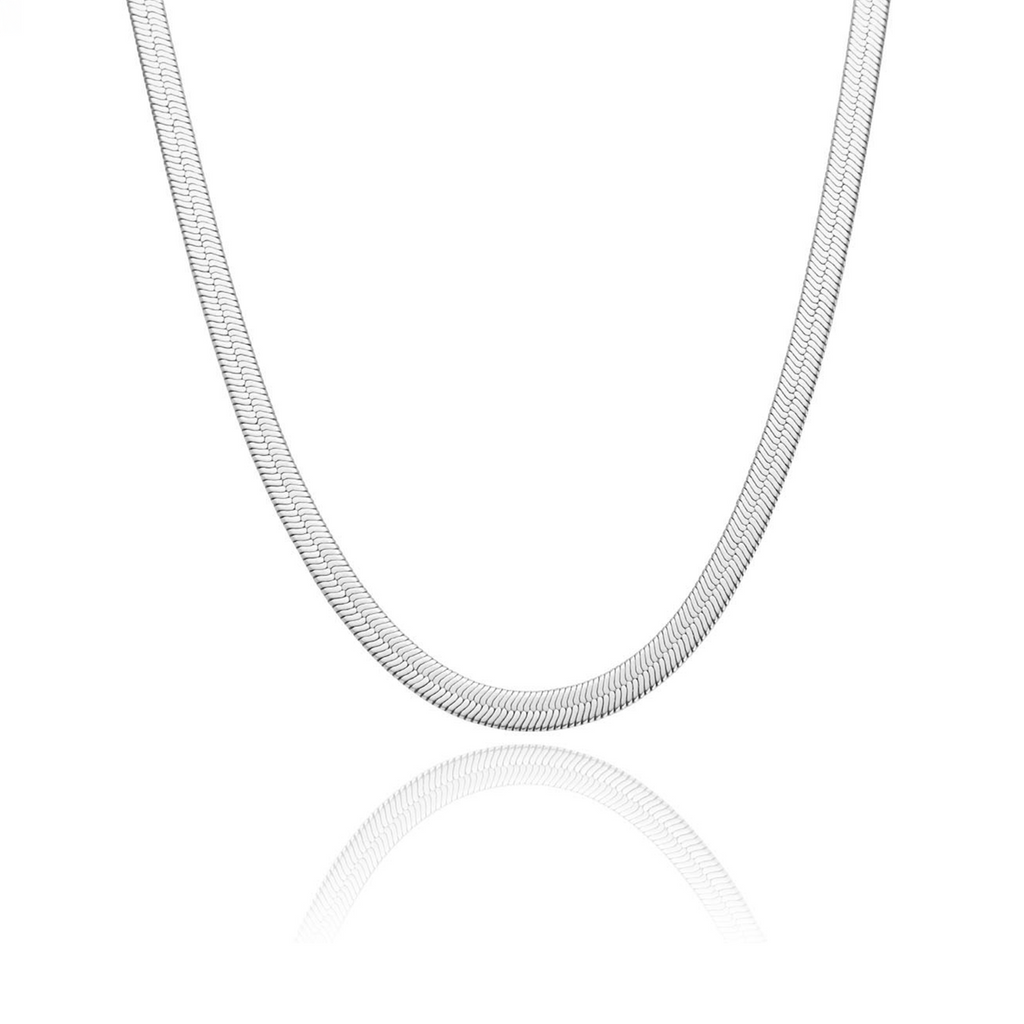 C004W B.Tiff Herringbone Chain Necklace/ 4mm