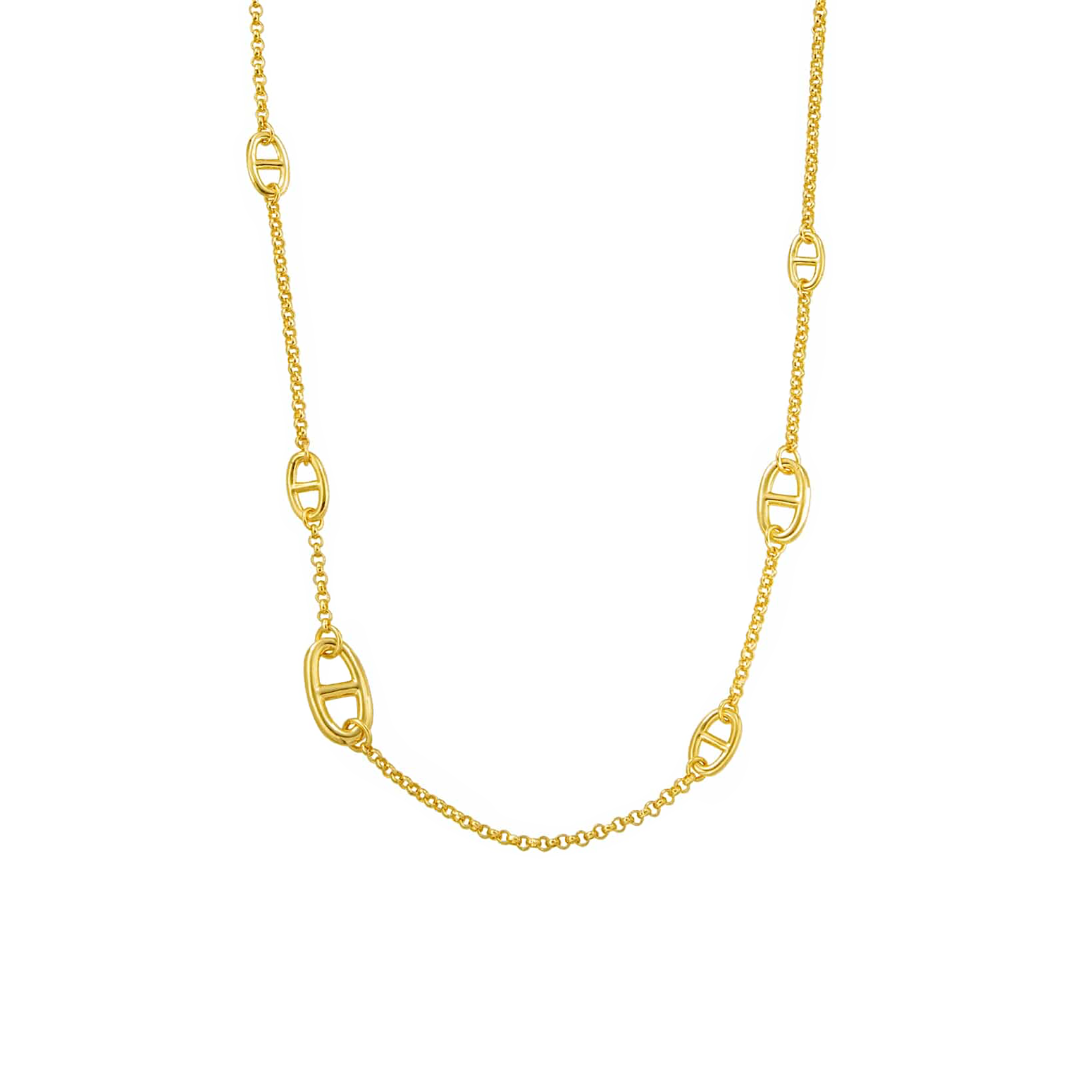 C008G B.Tiff Gold Garlande Lariat Chain Necklace