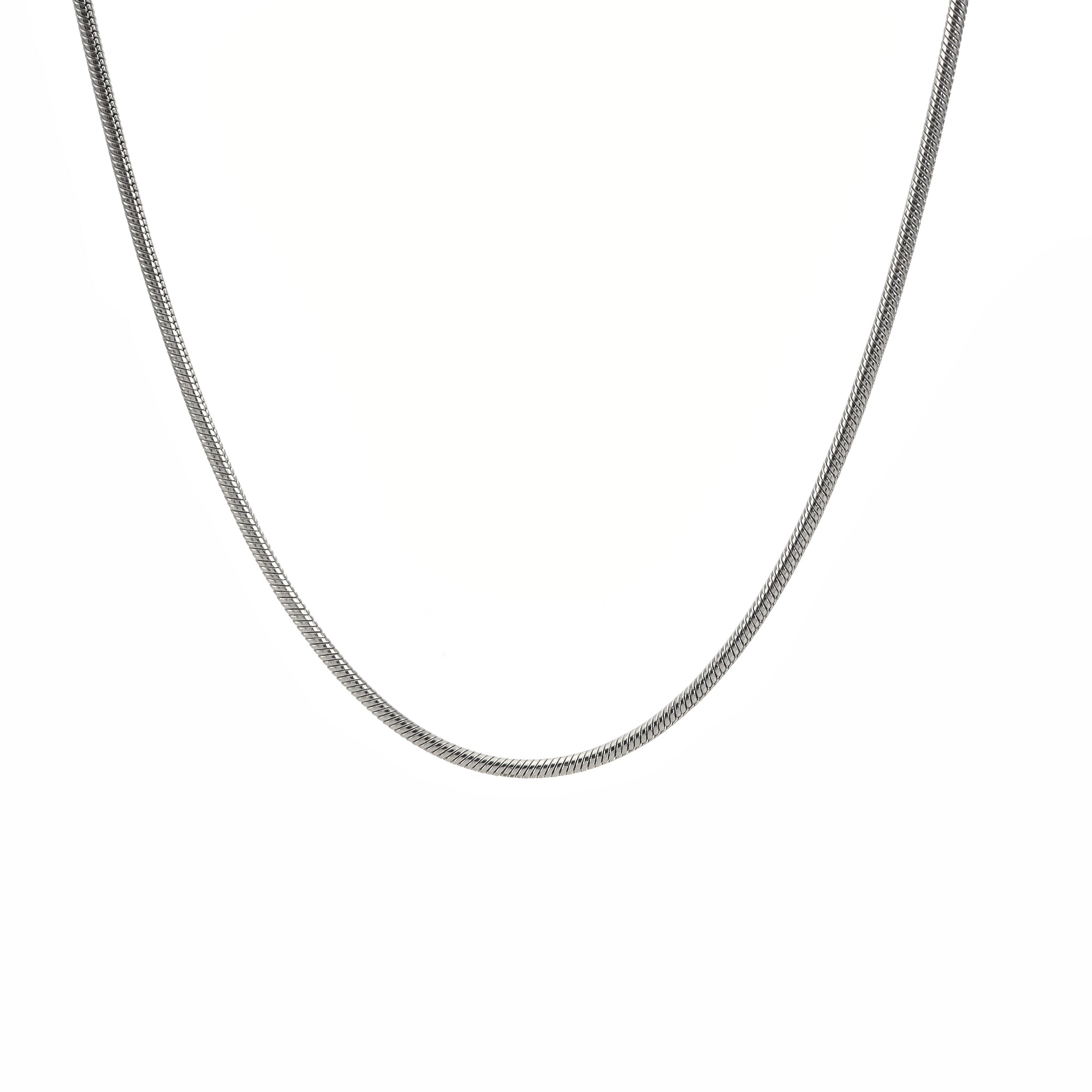 C060W B.Tiff Coil Chain Necklace/ 2mm Thick (An exclusive clasp design)