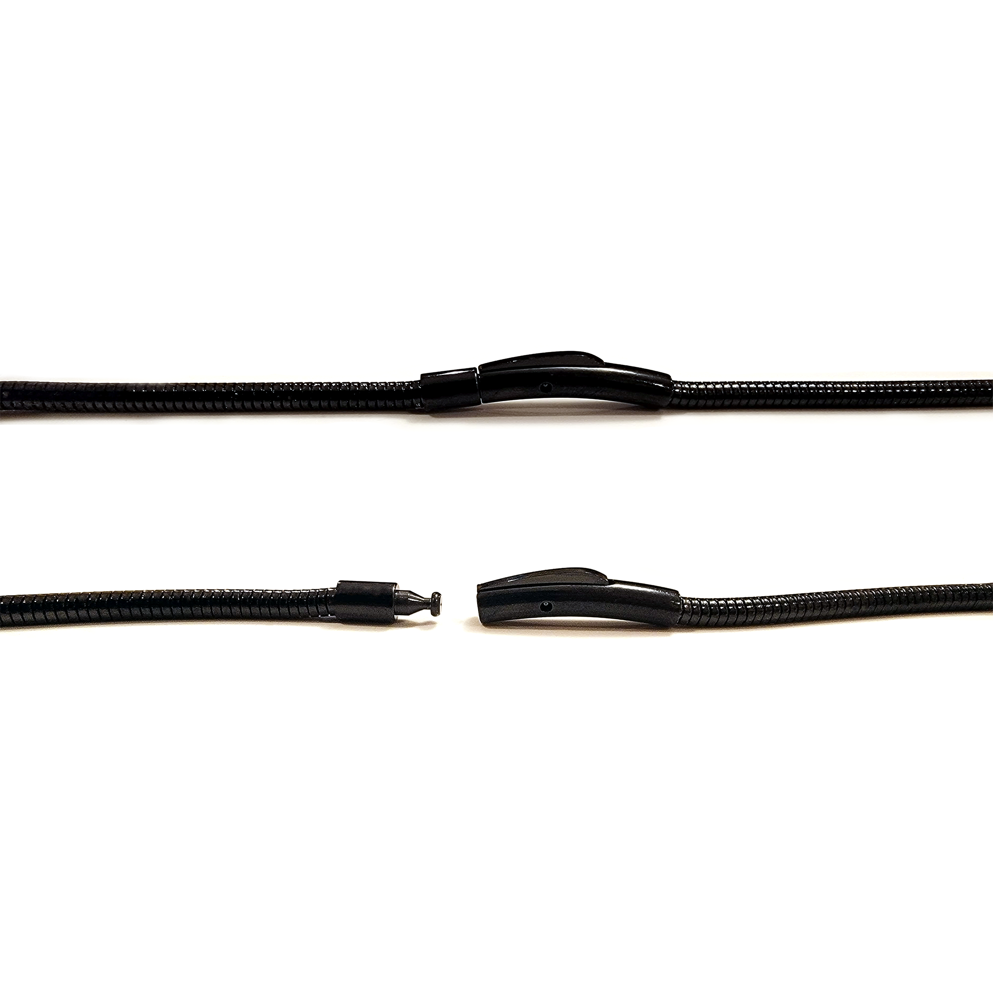 C062B B.Tiff Press Lock Black Coil Chain Necklace/ 2.5mm Thick