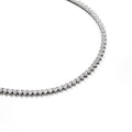 C102W B.Tiff Heart Tennis Necklace/ 4mm