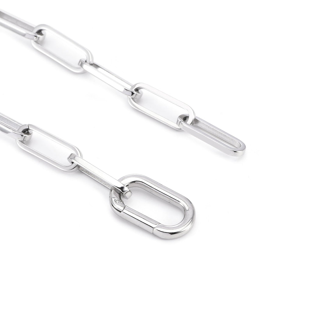 C860W B.Tiff "Jemma" Paperclip Flat Long Adjustable Link Necklace