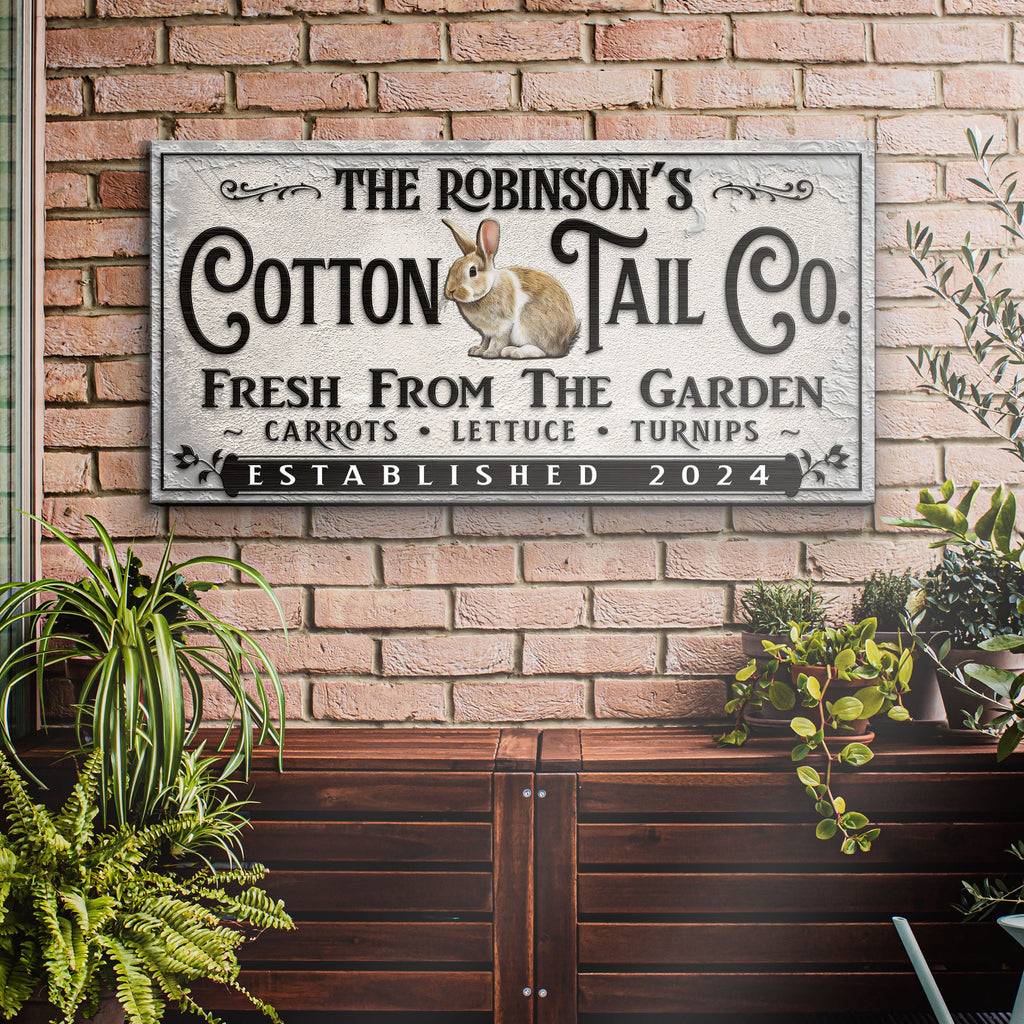 Vintage Cottontail Co Easter Sign