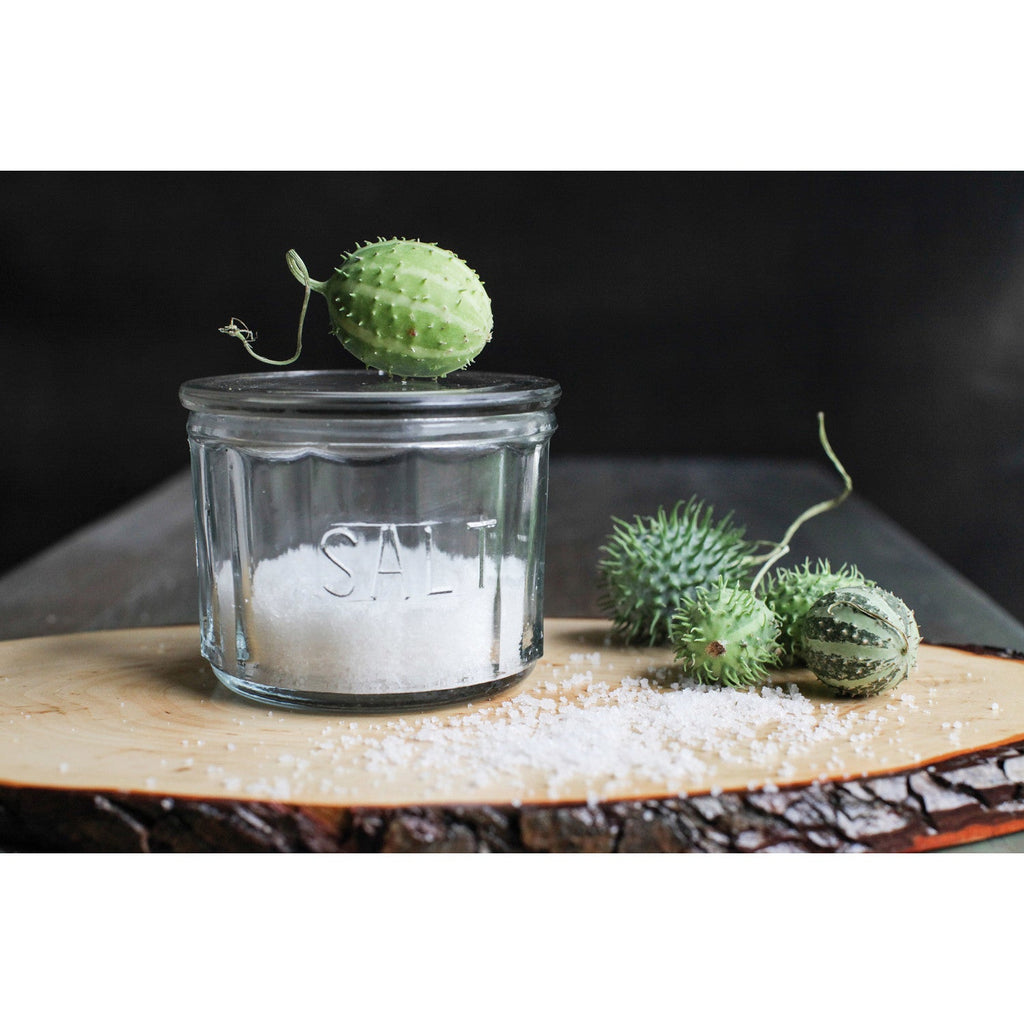 Pressed Glass Clear Salt Cellar