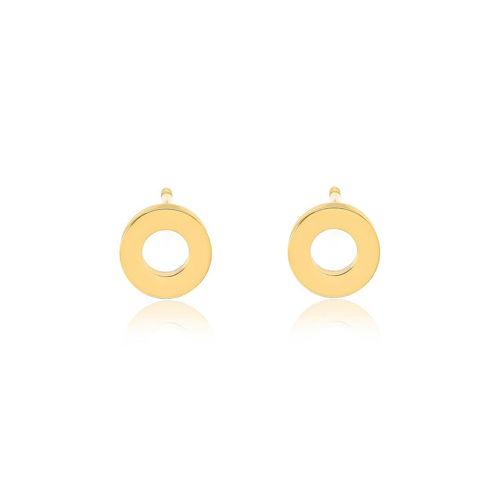 ER001G B.Tiff Gold Open Circle Stud Earrings