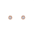 ER002RG B.Tiff .05ct Rose Gold Pavé Solitaire Stud Earrings