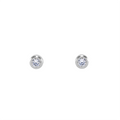 ER002W B.Tiff .05ct Pavé Solitaire Stud Earrings