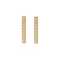 ER107G B.Tiff Gold 9-Stone Short Bar Earrings