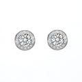 ER125W B.Tiff Pavé 1 ct Aŭreolo Earrings