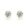 ER201G B.Tiff Gold 2 ct Solitaire Stud Earrings