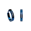 ER305BL B.Tiff Blue Pavé 10-Stone Hoop Earrings