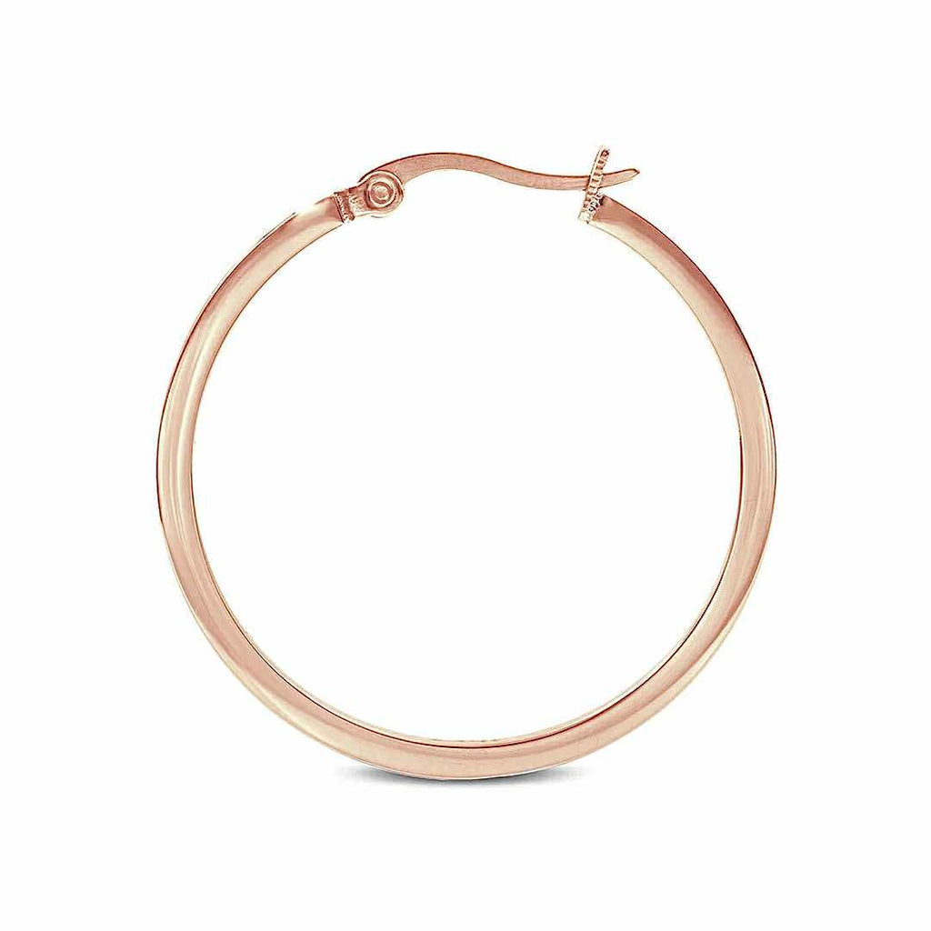 ER317RG B.Tiff Rose Gold Pavé 58-Stone Classic Large Hoop Earrings