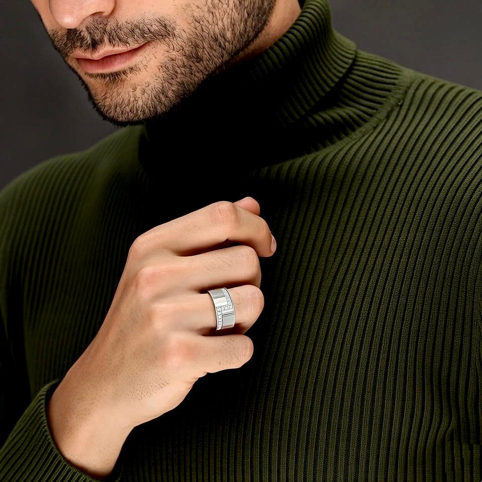 RG129W B.Tiff .02 ct Cross Body Ring [Wide Band]