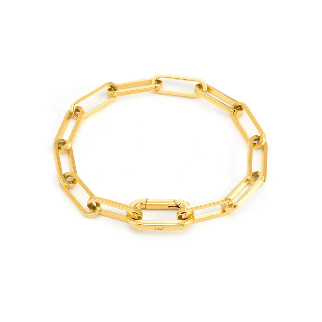BG860G B.Tiff "Jemma" Paperclip Link Gold Plated Bracelet