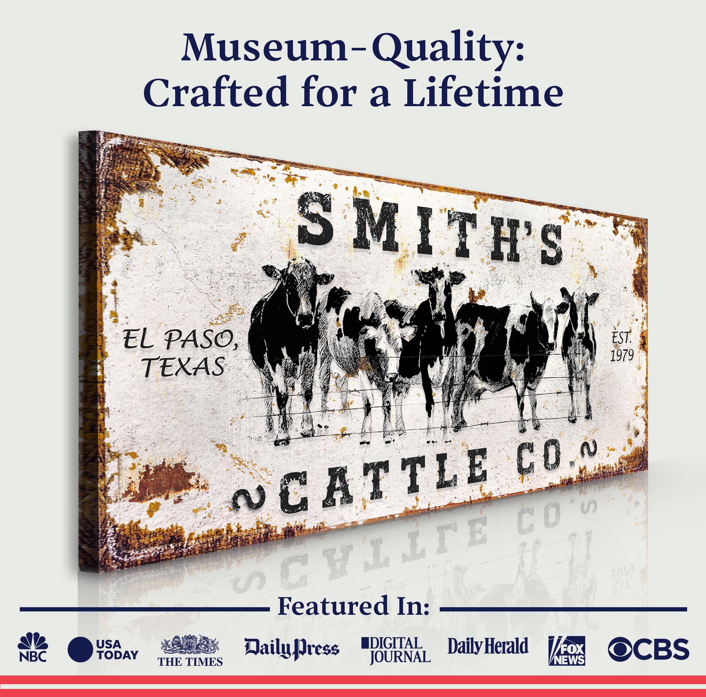 Personalized Cattle Sign II
