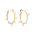 Mini Isla Pearl Hoop Earrings