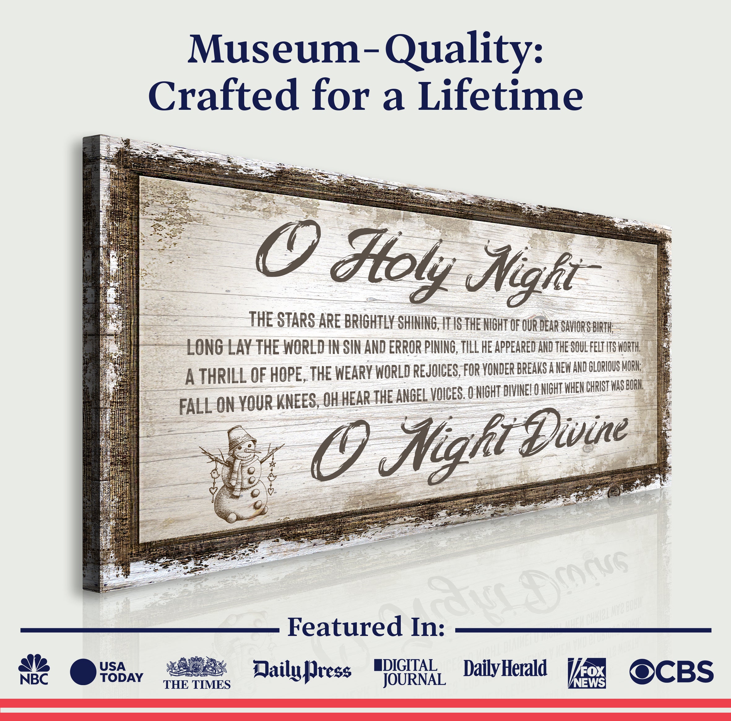 O Holy Night Christmas Sign