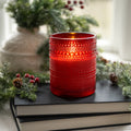 Red Dotted Glass 3D Flame Wax Candle | 2 Sizes
