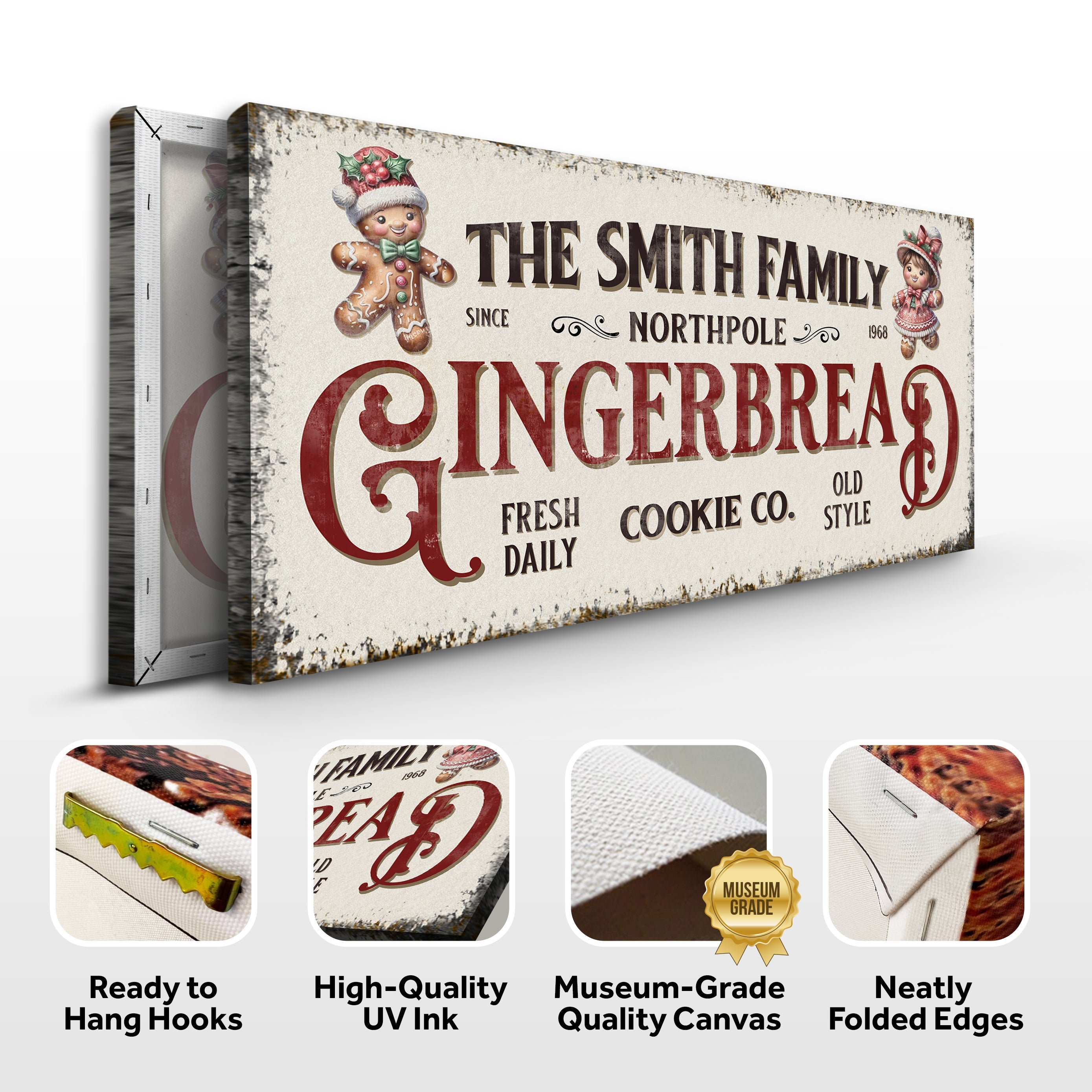 Family Gingerbread Bakery Christmas Sign