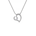 PT092W B.Tiff Pavé  Heart Pendant