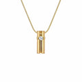 PT099G B.Tiff Gold 3D Small Cross Croixlumière Pendant Necklace