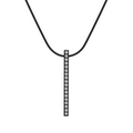 PT107B B.Tiff Black 18-Stone Bar Pendant