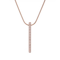 PT107RG B.Tiff Rose Gold 18-Stone Bar Pendant