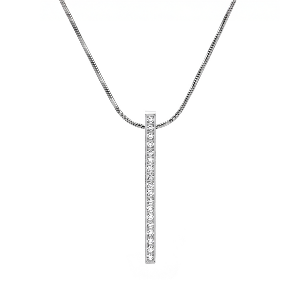 PT107W B.Tiff 18-Stone Bar Pendant