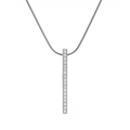 PT107W B.Tiff 18-Stone Bar Pendant