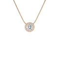 PT125RG B.Tiff Rose Gold Aŭreolo 2ct Pendant Necklace