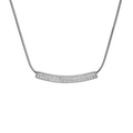 PT222W B.Tiff Pavé Crescent Pendant Necklace