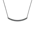 PT324B B.Tiff Black Mini "Smile" Adjustable Pendant Necklace